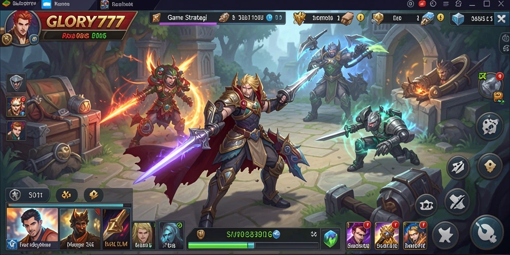 Tampilan gameplay menarik dalam GLORY777 dengan pertempuran strategis.